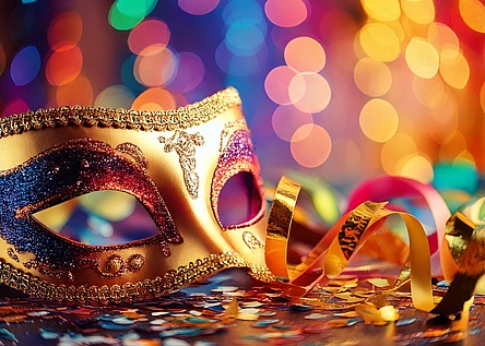 Firefly_Carnival_mask_on_colorful_blur_background__with_party_elements_80850