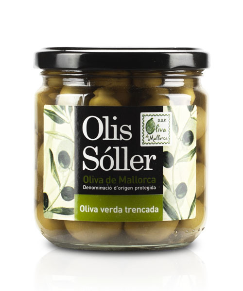 Olives Verdes Trencades D.O., 200-g-Glas